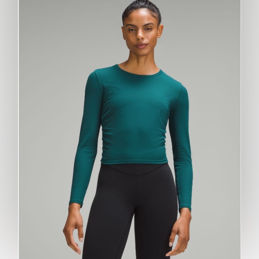 Lululemon All It Takes Long Sleeve Ribbed Nulu | Storm Teal (SMTL) | Size 4